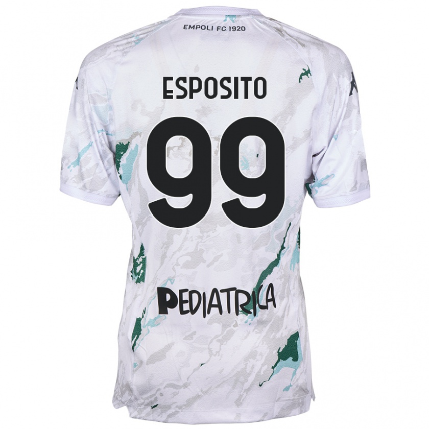 Kandiny Gyermek Sebastiano Esposito #99 Szürke Idegenbeli Jersey 2024/25 Mez Póló Ing