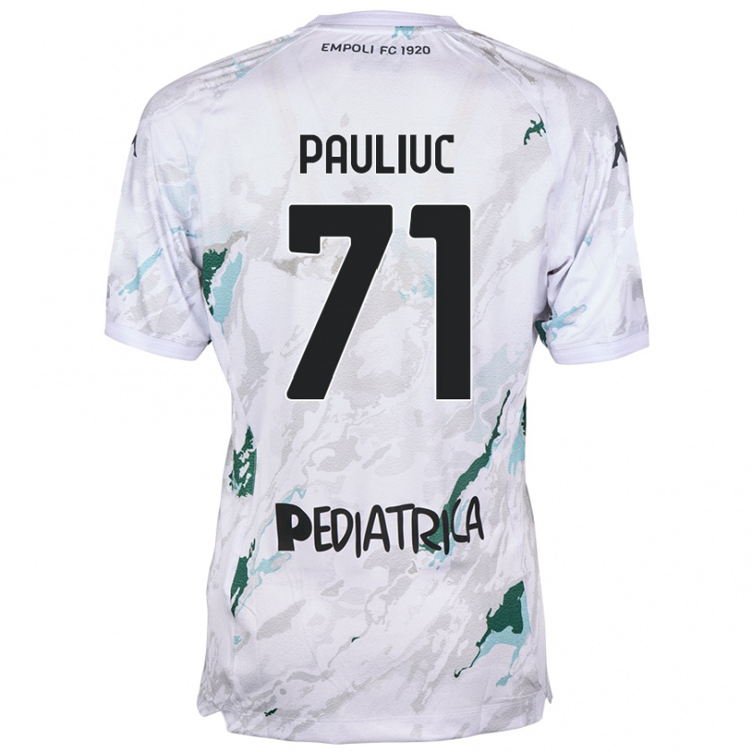 Kandiny Gyermek Nicolò Pauliuc #71 Szürke Idegenbeli Jersey 2024/25 Mez Póló Ing