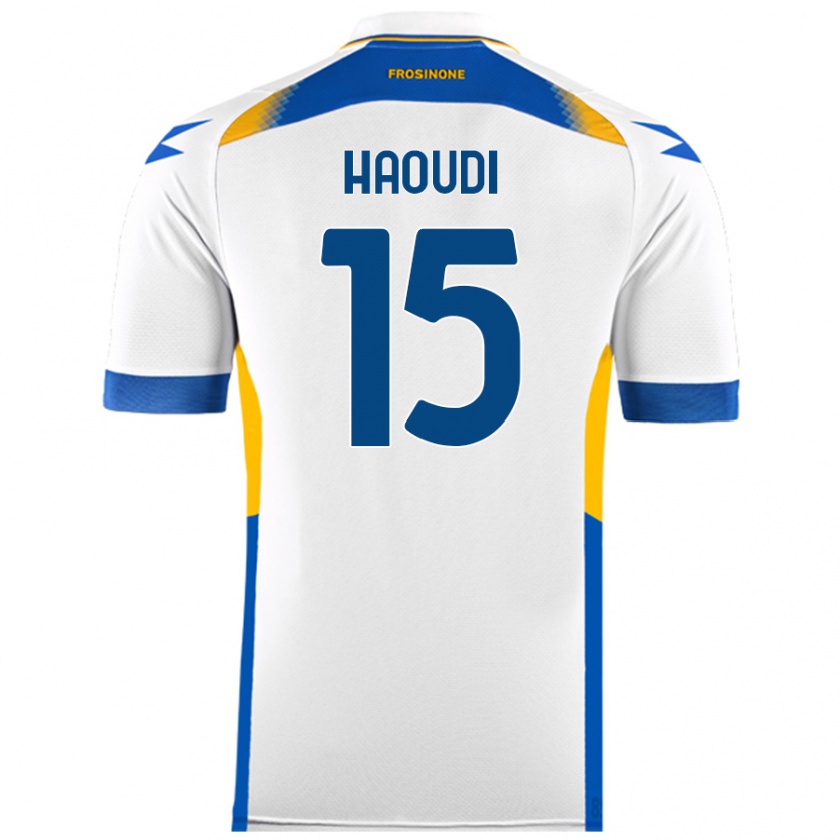 Kandiny Gyermek Hamza Haoudi #15 Fehér Idegenbeli Jersey 2024/25 Mez Póló Ing