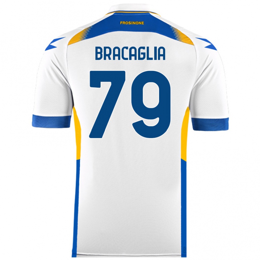 Kandiny Gyermek Gabriele Bracaglia #79 Fehér Idegenbeli Jersey 2024/25 Mez Póló Ing