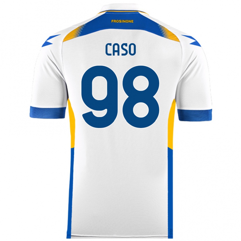 Kandiny Gyermek Giuseppe Caso #98 Fehér Idegenbeli Jersey 2024/25 Mez Póló Ing