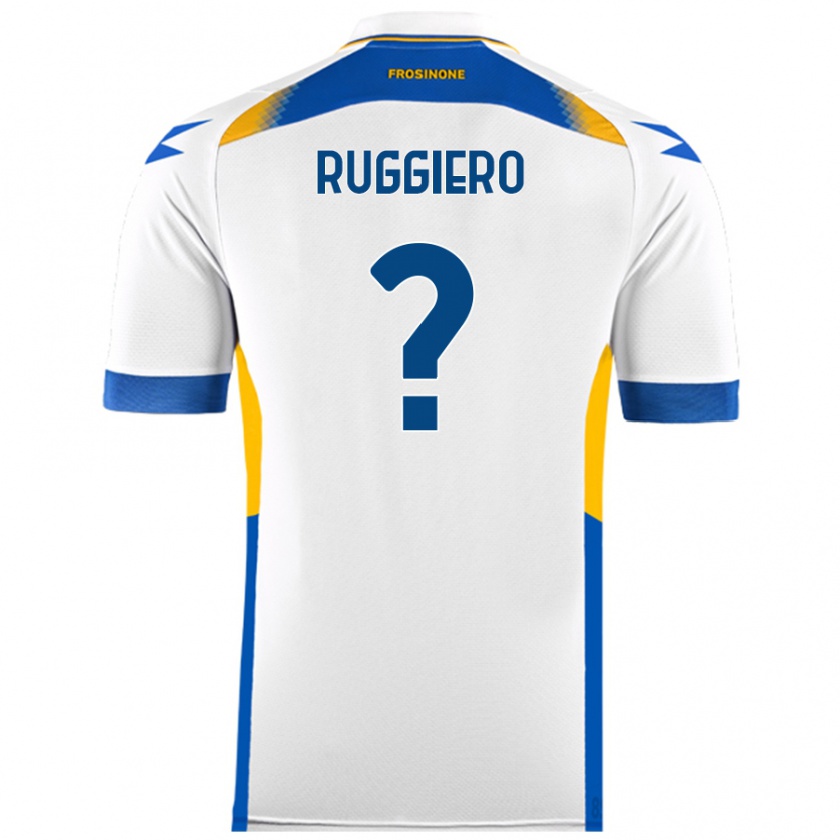 Kandiny Gyermek Gregory Ruggiero #0 Fehér Idegenbeli Jersey 2024/25 Mez Póló Ing