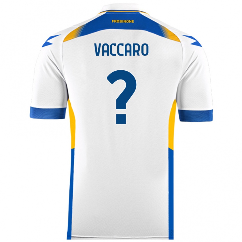 Kandiny Gyermek Cristian Vaccaro #0 Fehér Idegenbeli Jersey 2024/25 Mez Póló Ing