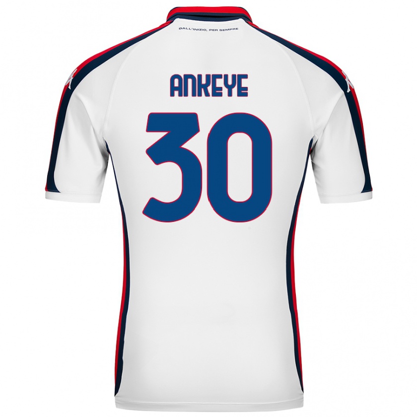 Kandiny Gyermek David Ankeye #30 Fehér Idegenbeli Jersey 2024/25 Mez Póló Ing