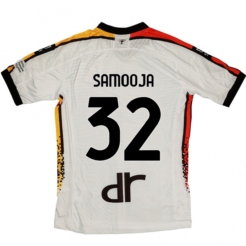 Kandiny Gyermek Jasper Samooja #32 Fehér Fekete Idegenbeli Jersey 2024/25 Mez Póló Ing