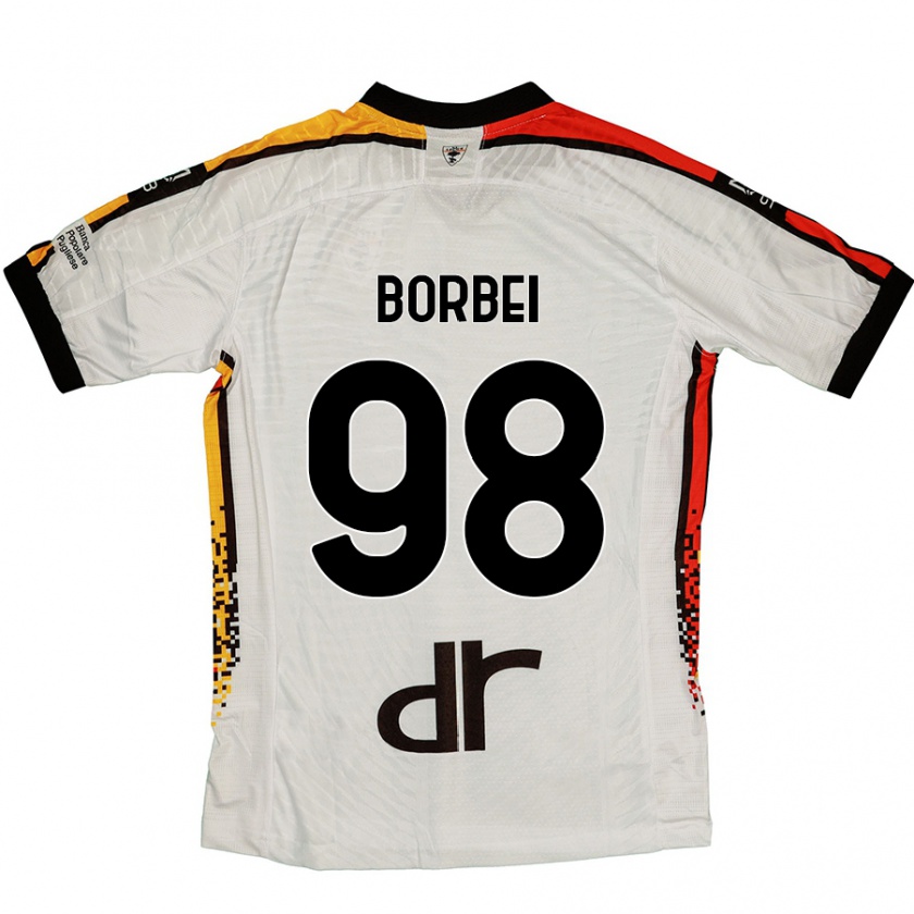 Kandiny Gyermek Alexandru Borbei #98 Fehér Fekete Idegenbeli Jersey 2024/25 Mez Póló Ing