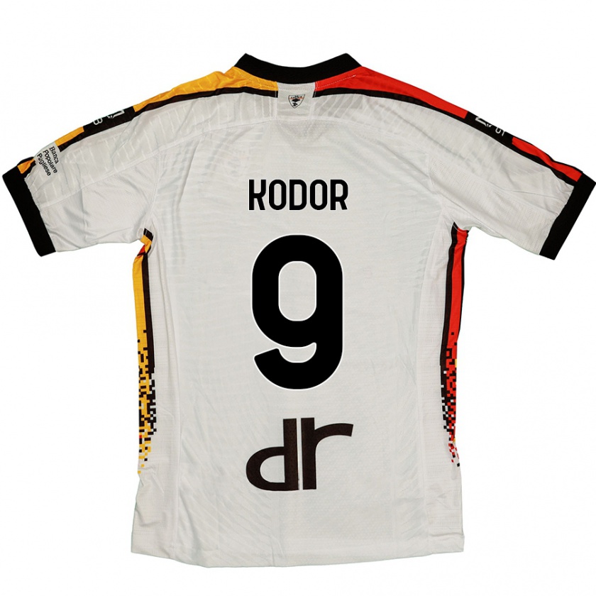 Kandiny Gyermek Jason Kodor #9 Fehér Fekete Idegenbeli Jersey 2024/25 Mez Póló Ing