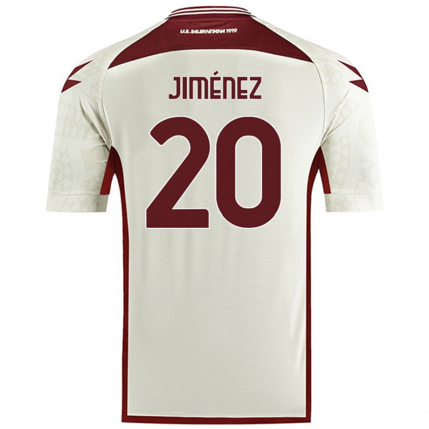 Kandiny Gyermek Kaleb Jiménez #20 Krém Színű Idegenbeli Jersey 2024/25 Mez Póló Ing