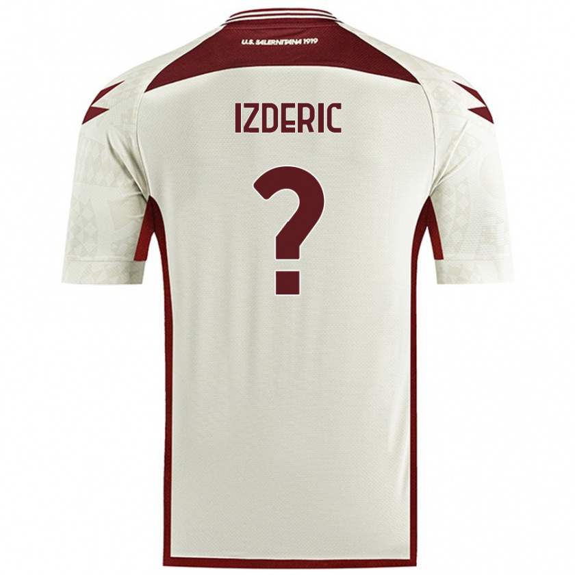 Kandiny Gyermek Luka Izderic #0 Krém Színű Idegenbeli Jersey 2024/25 Mez Póló Ing