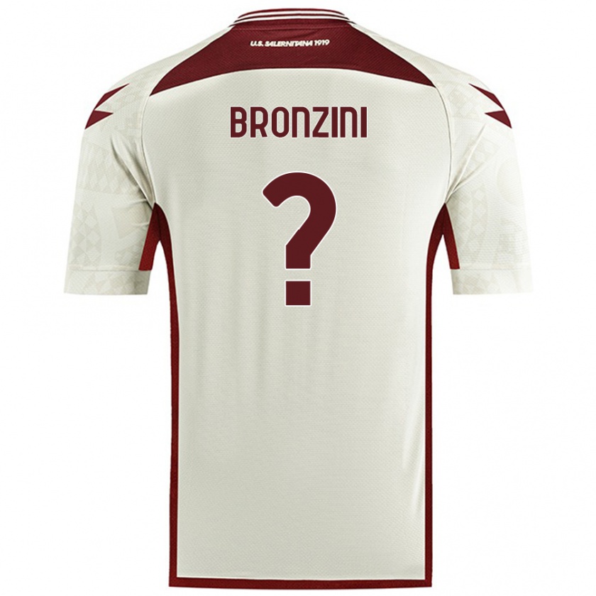 Kandiny Gyermek Luca Bronzini #0 Krém Színű Idegenbeli Jersey 2024/25 Mez Póló Ing