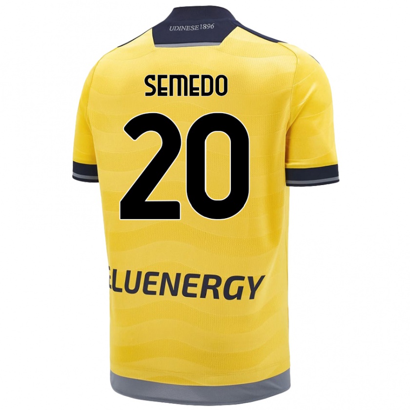 Kandiny Gyermek Vivaldo Semedo #20 Aranysárga Idegenbeli Jersey 2024/25 Mez Póló Ing