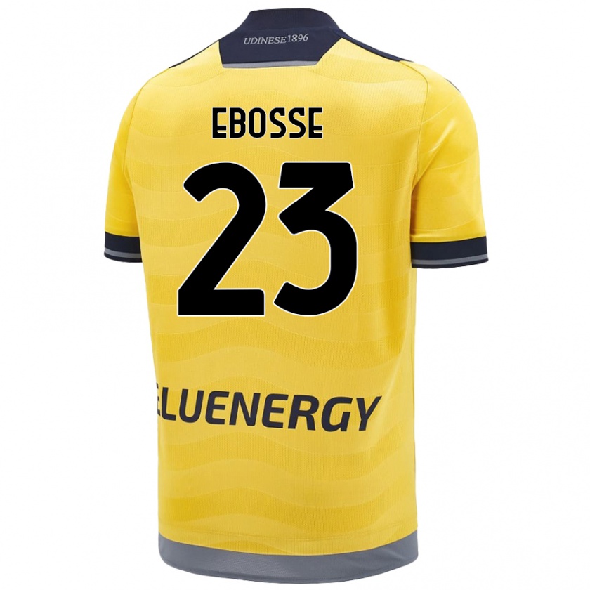 Kandiny Gyermek Enzo Ebosse #23 Aranysárga Idegenbeli Jersey 2024/25 Mez Póló Ing