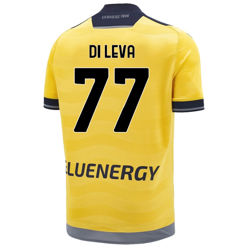 Kandiny Gyermek Vincenzo Di Leva #77 Aranysárga Idegenbeli Jersey 2024/25 Mez Póló Ing