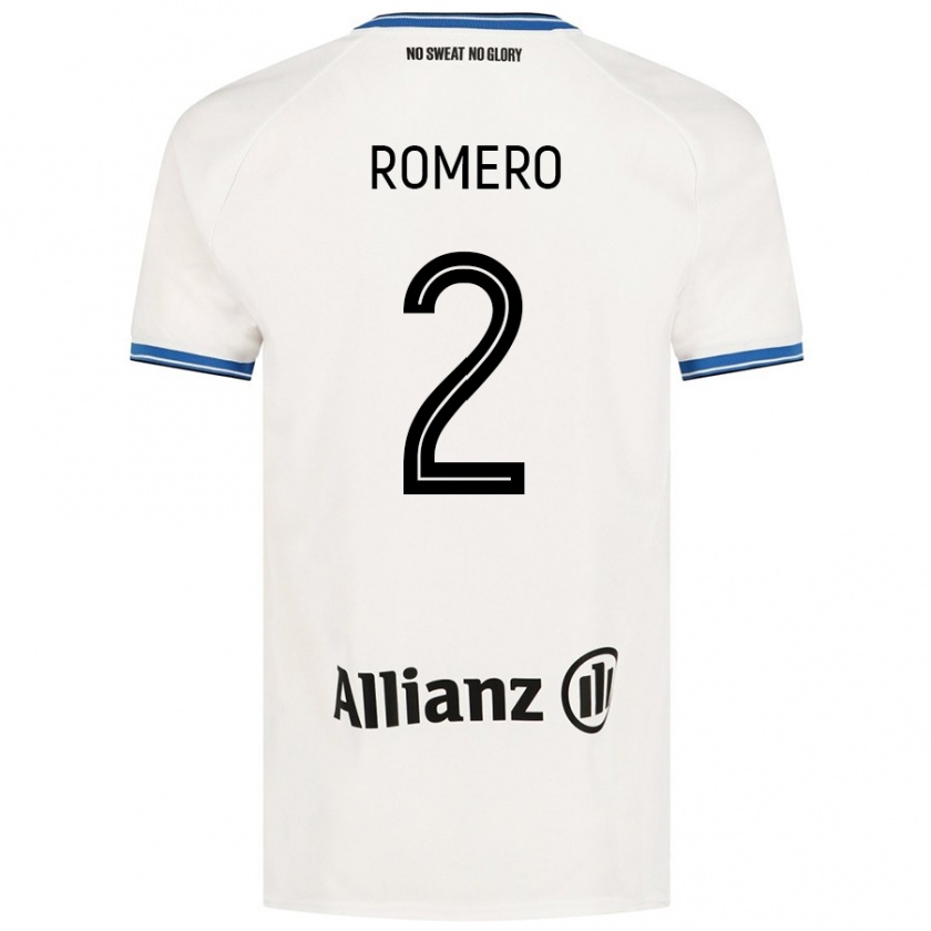 Kandiny Gyermek Zaid Romero #2 Fehér Idegenbeli Jersey 2024/25 Mez Póló Ing