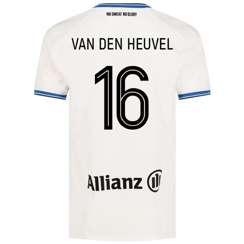 Kandiny Gyermek Dani Van Den Heuvel #16 Fehér Idegenbeli Jersey 2024/25 Mez Póló Ing