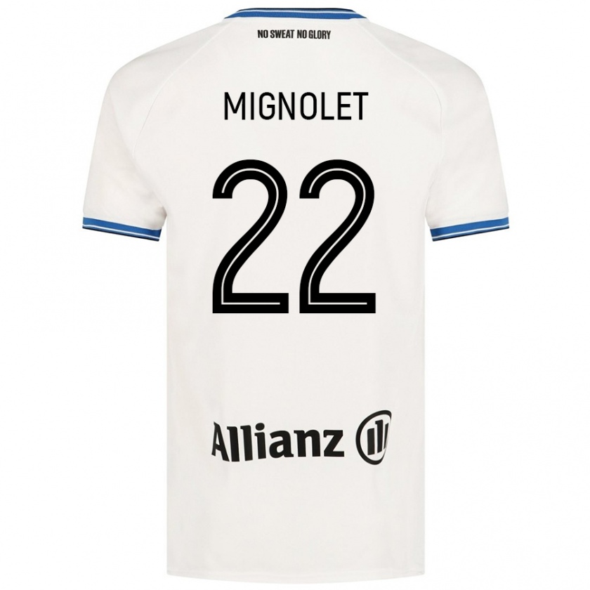 Kandiny Gyermek Simon Mignolet #22 Fehér Idegenbeli Jersey 2024/25 Mez Póló Ing