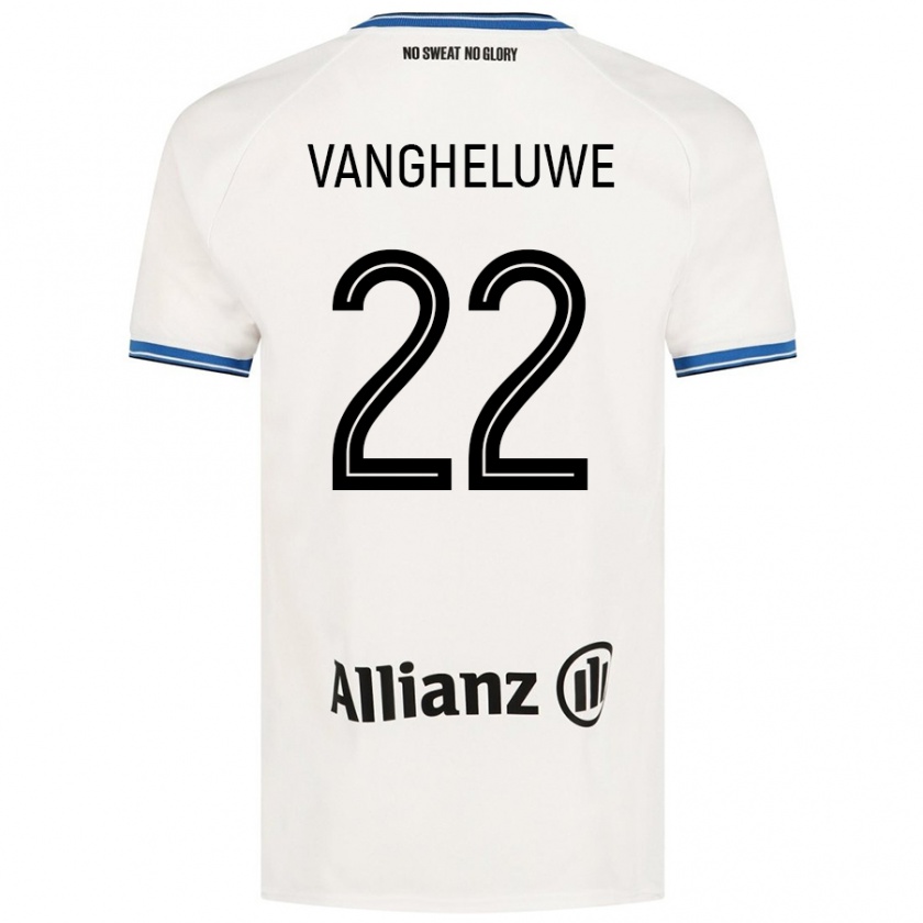 Kandiny Gyermek Jody Vangheluwe #22 Fehér Idegenbeli Jersey 2024/25 Mez Póló Ing