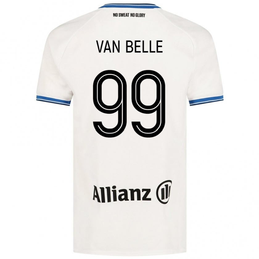 Kandiny Gyermek Lyndsey Van Belle #99 Fehér Idegenbeli Jersey 2024/25 Mez Póló Ing