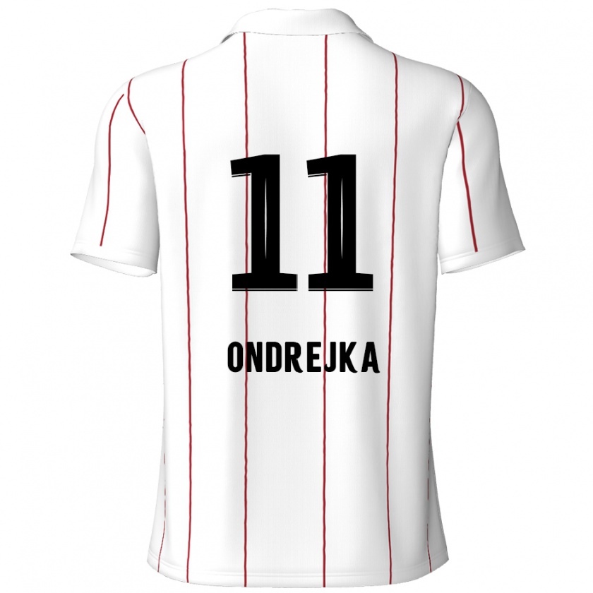 Kandiny Gyermek Jacob Ondrejka #11 Fehér Fekete Idegenbeli Jersey 2024/25 Mez Póló Ing