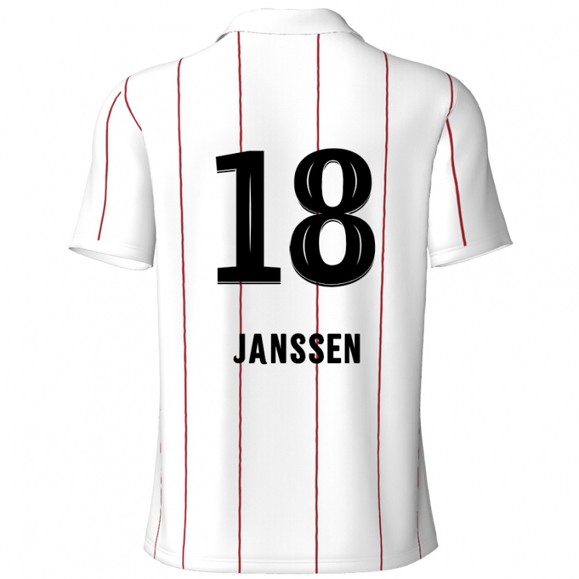 Kandiny Gyermek Vincent Janssen #18 Fehér Fekete Idegenbeli Jersey 2024/25 Mez Póló Ing