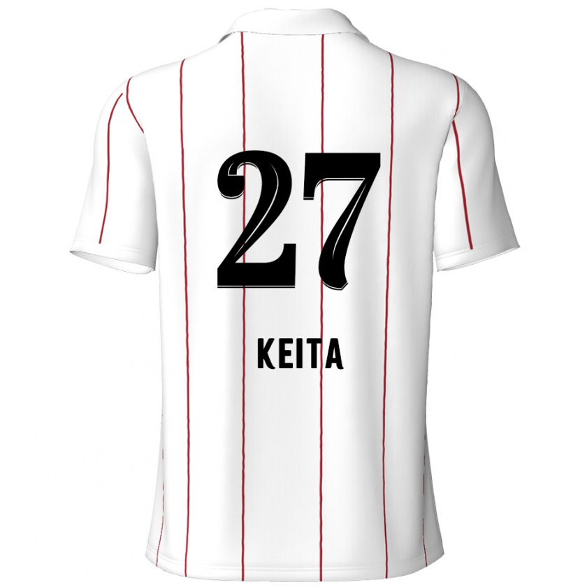 Kandiny Gyermek Mandela Keita #27 Fehér Fekete Idegenbeli Jersey 2024/25 Mez Póló Ing