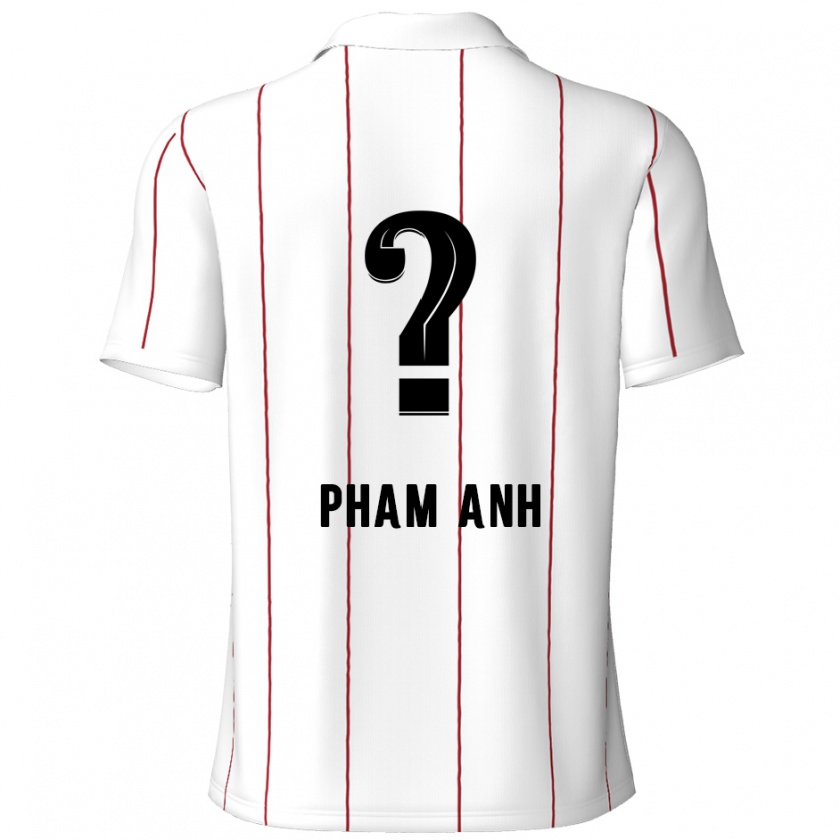 Kandiny Gyermek Khoi Pham Anh #0 Fehér Fekete Idegenbeli Jersey 2024/25 Mez Póló Ing