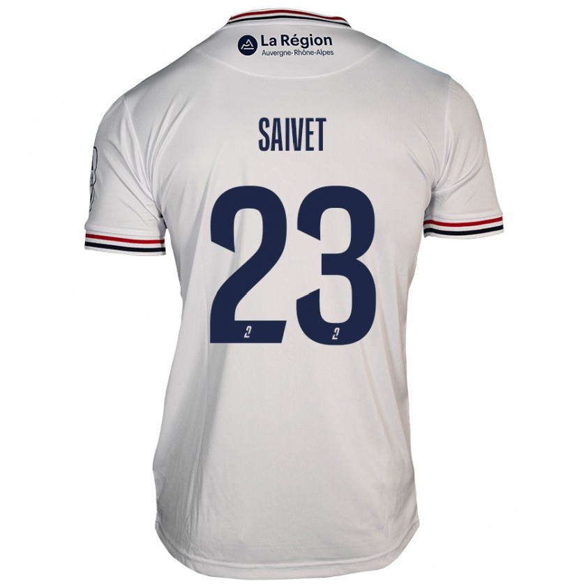 Kandiny Gyermek Henri Saivet #23 Fehér Idegenbeli Jersey 2024/25 Mez Póló Ing