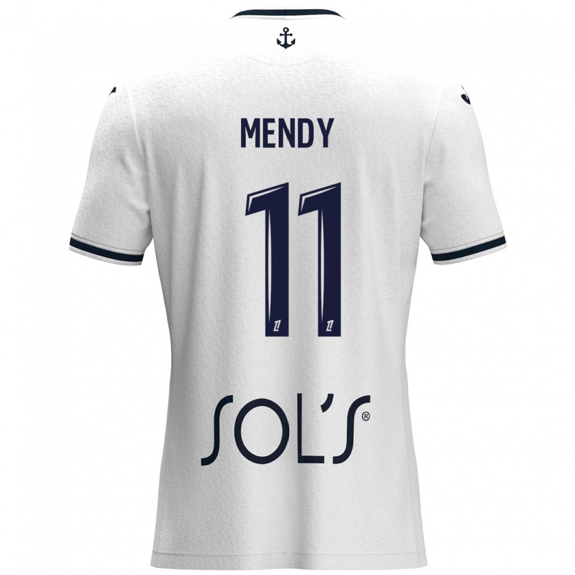 Kandiny Gyermek Mélinda Mendy #11 Fehér Sötétkék Idegenbeli Jersey 2024/25 Mez Póló Ing