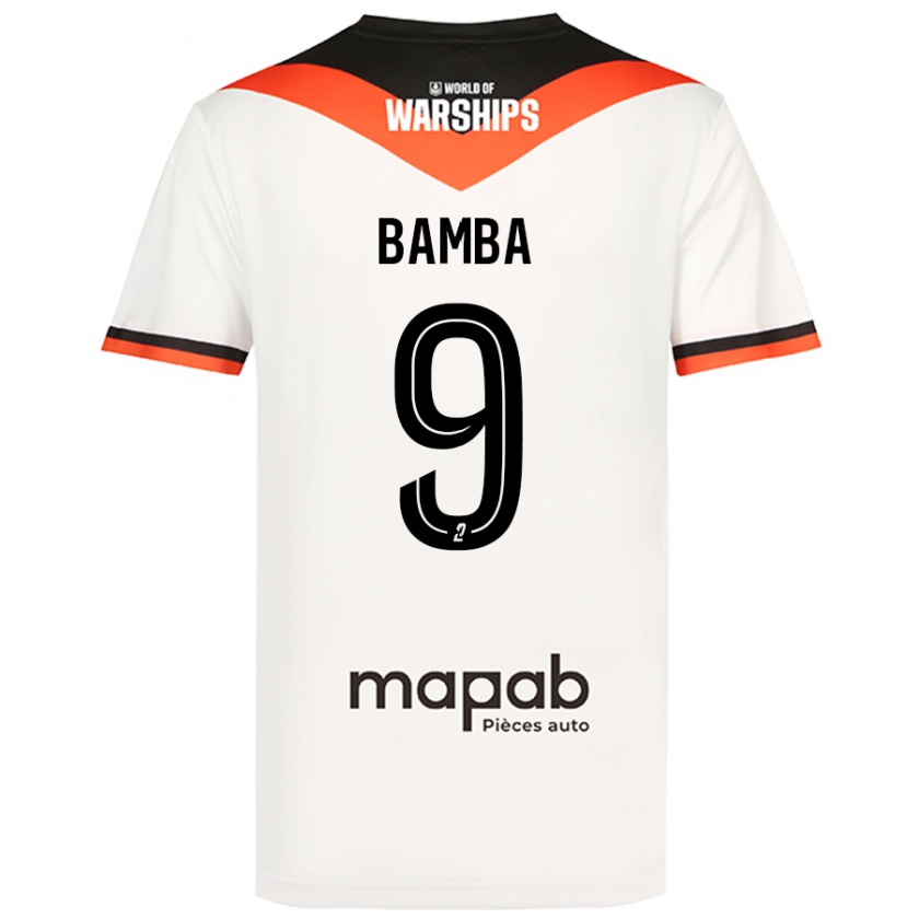 Kandiny Gyermek Mohamed Bamba #9 Fehér Idegenbeli Jersey 2024/25 Mez Póló Ing