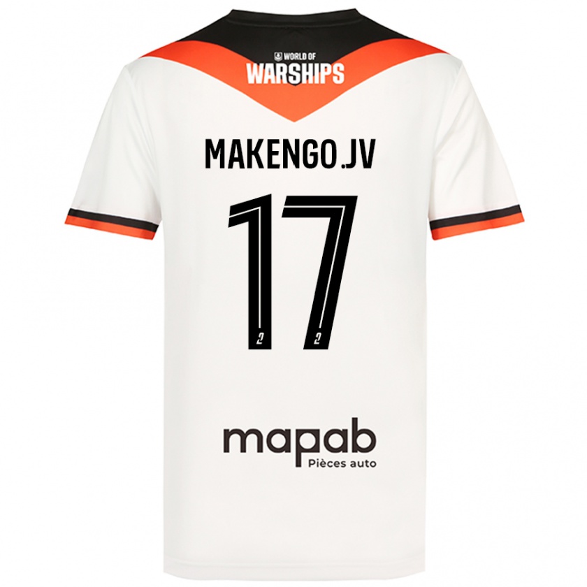 Kandiny Gyermek Jean-Victor Makengo #17 Fehér Idegenbeli Jersey 2024/25 Mez Póló Ing