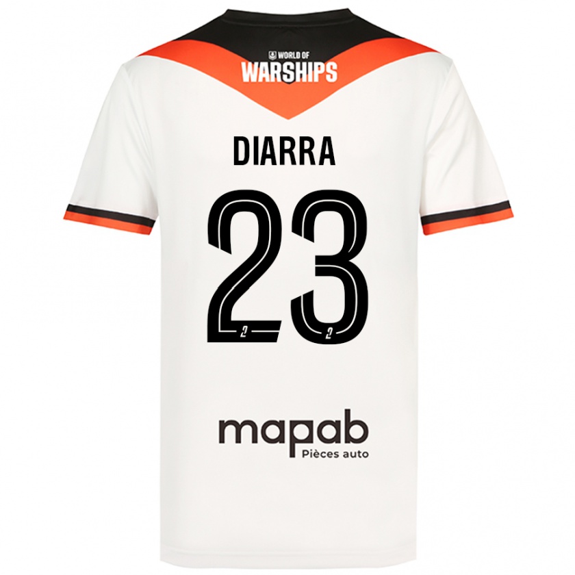 Kandiny Gyermek Stéphane Diarra #23 Fehér Idegenbeli Jersey 2024/25 Mez Póló Ing