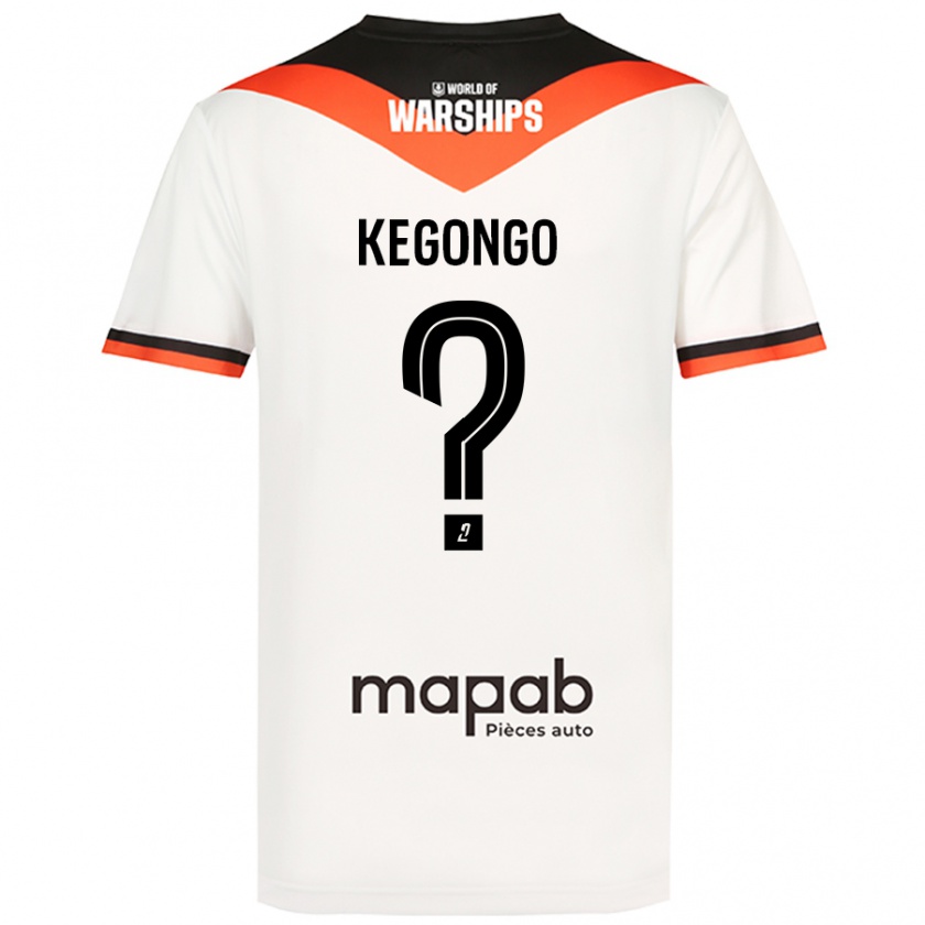 Kandiny Gyermek Clarence Kegongo #0 Fehér Idegenbeli Jersey 2024/25 Mez Póló Ing