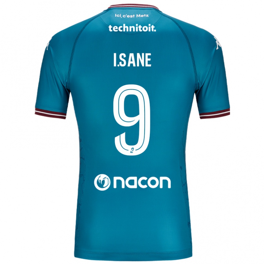 Kandiny Gyermek Ibou Sané #9 Bleu Benzin Idegenbeli Jersey 2024/25 Mez Póló Ing