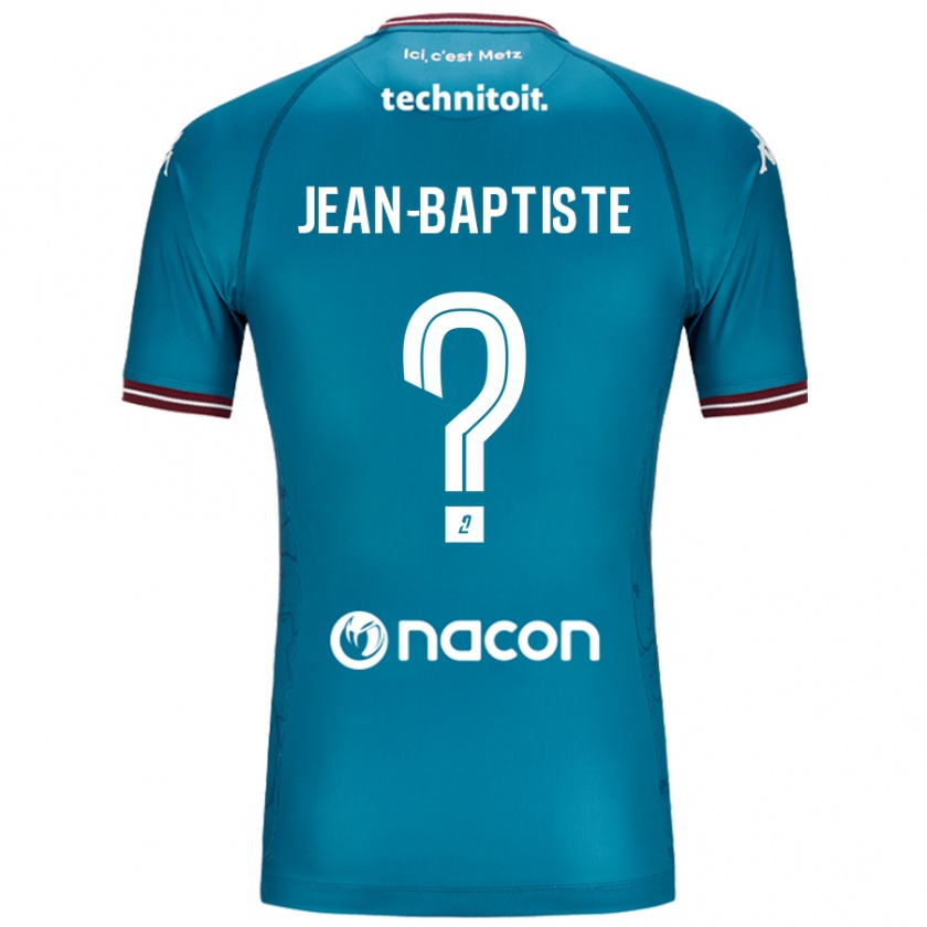 Kandiny Gyermek Romain Jean-Baptiste #0 Bleu Benzin Idegenbeli Jersey 2024/25 Mez Póló Ing