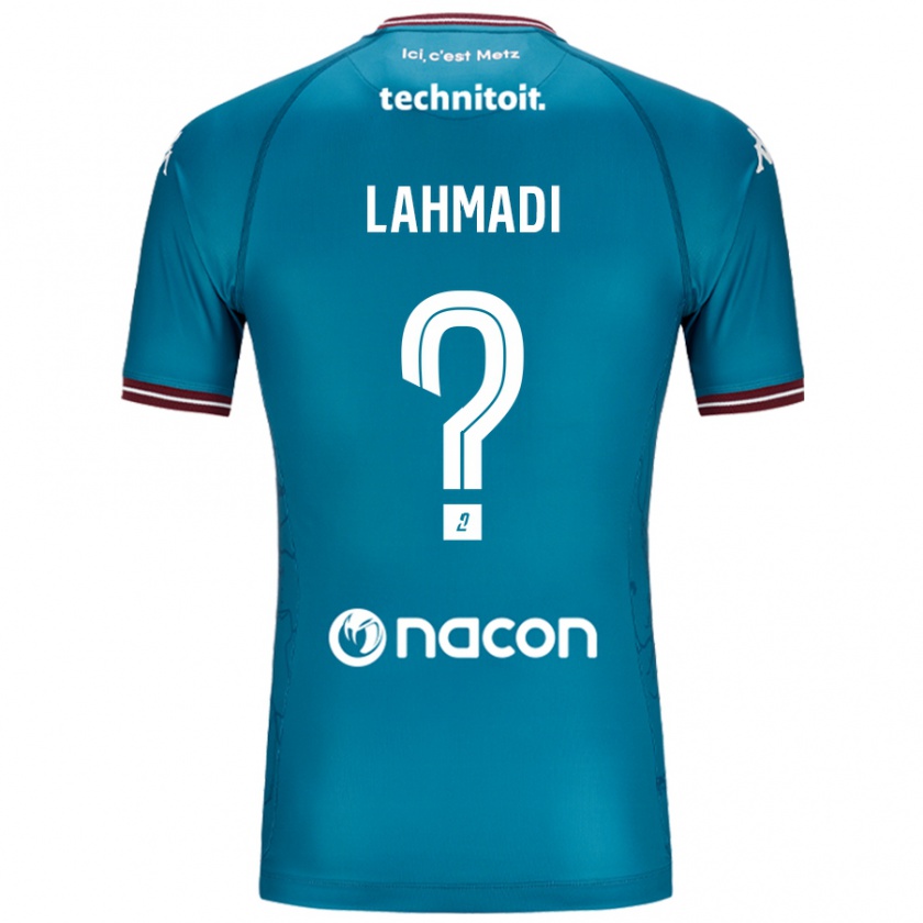 Kandiny Gyermek Mehdi Lahmadi #0 Bleu Benzin Idegenbeli Jersey 2024/25 Mez Póló Ing