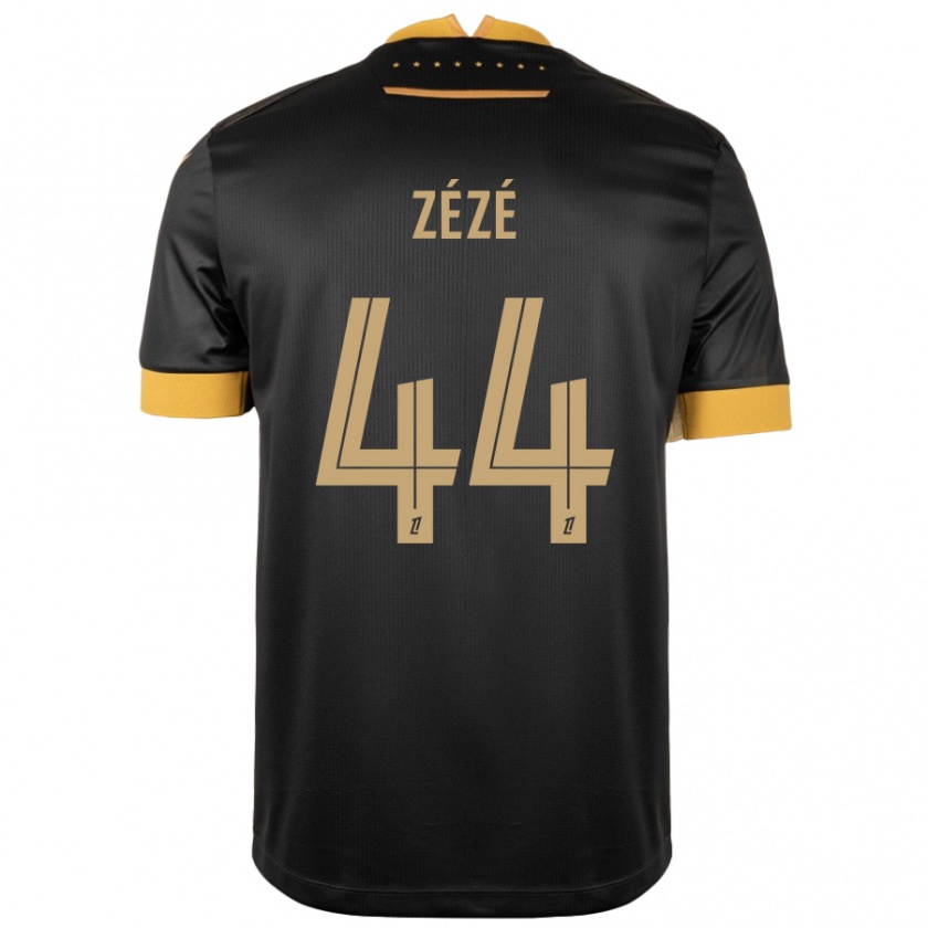 Kandiny Gyermek Nathan Zézé #44 Fekete Barna Idegenbeli Jersey 2024/25 Mez Póló Ing