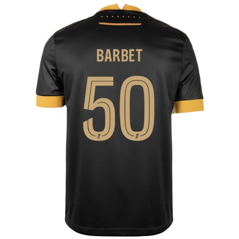 Kandiny Gyermek Hugo Barbet #50 Fekete Barna Idegenbeli Jersey 2024/25 Mez Póló Ing