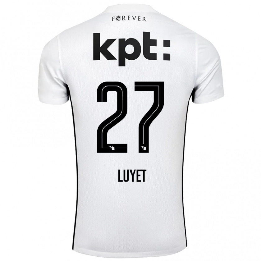 Kandiny Gyermek Naomi Luyet #27 Fehér Fekete Idegenbeli Jersey 2024/25 Mez Póló Ing