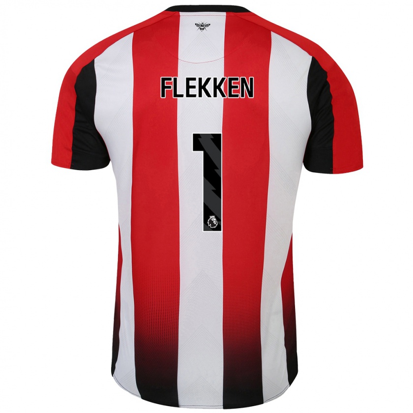 Kandiny Férfi Mark Flekken #1 Piros Fehér Hazai Jersey 2024/25 Mez Póló Ing