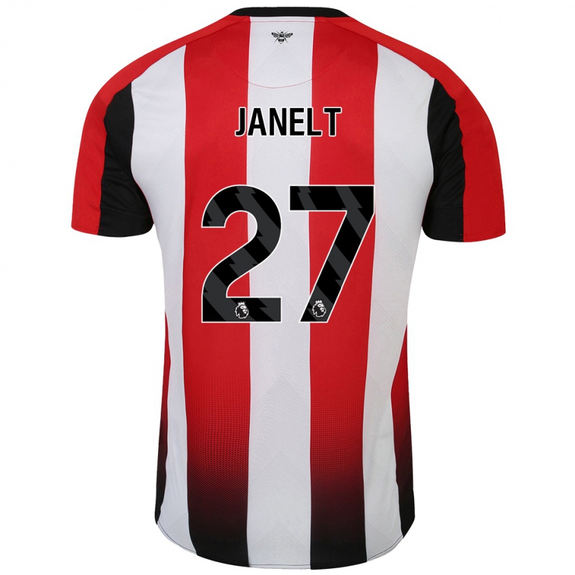 Kandiny Férfi Vitaly Janelt #27 Piros Fehér Hazai Jersey 2024/25 Mez Póló Ing