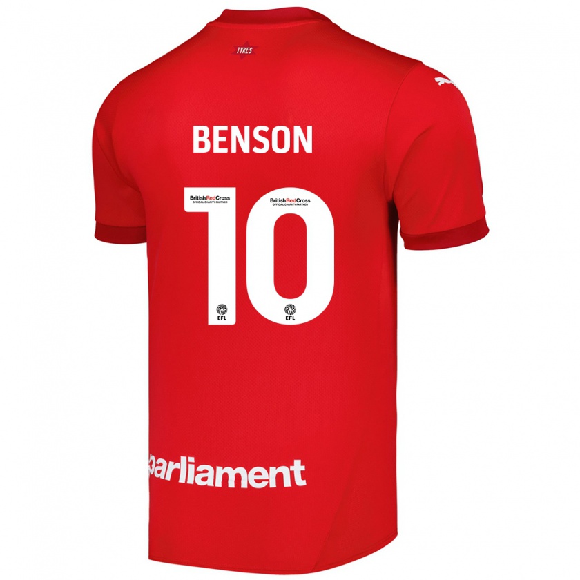 Kandiny Férfi Josh Benson #10 Piros Hazai Jersey 2024/25 Mez Póló Ing