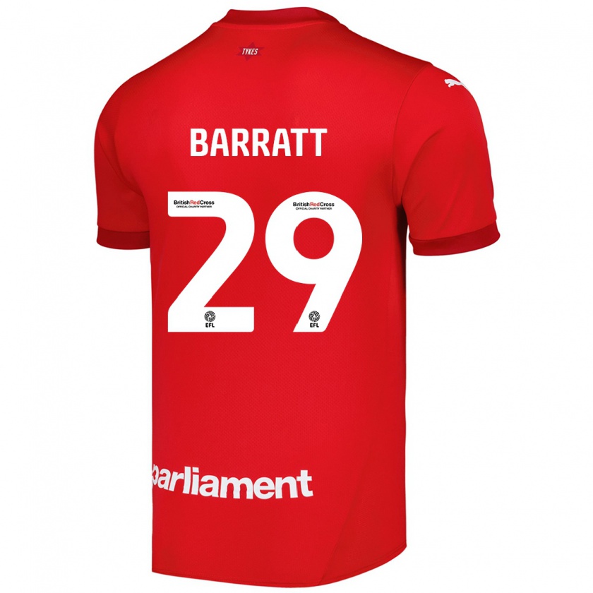 Kandiny Férfi Connor Barratt #29 Piros Hazai Jersey 2024/25 Mez Póló Ing