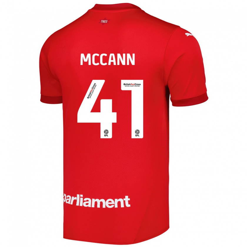 Kandiny Férfi Bayley Mccann #41 Piros Hazai Jersey 2024/25 Mez Póló Ing