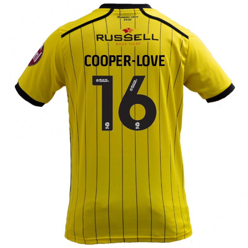 Kandiny Férfi Jack Cooper-Love #16 Sárga Hazai Jersey 2024/25 Mez Póló Ing