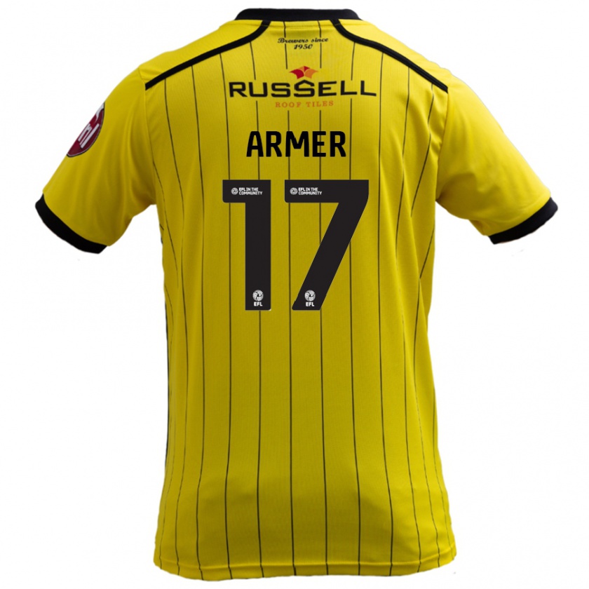 Kandiny Férfi Jack Armer #17 Sárga Hazai Jersey 2024/25 Mez Póló Ing