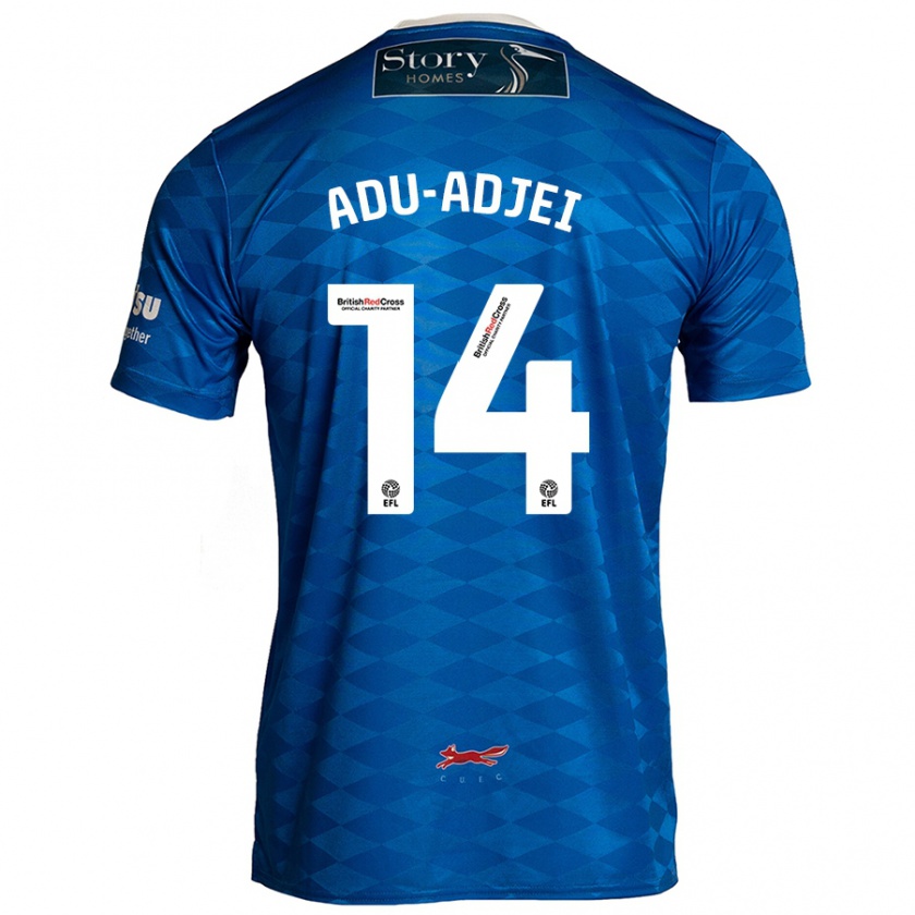 Kandiny Férfi Daniel Adu-Adjei #14 Kék Hazai Jersey 2024/25 Mez Póló Ing