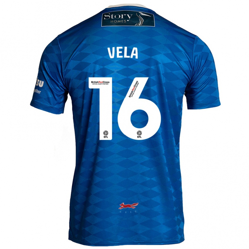 Kandiny Férfi Josh Vela #16 Kék Hazai Jersey 2024/25 Mez Póló Ing