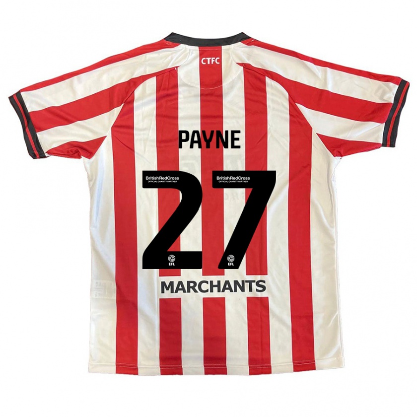 Kandiny Férfi Lewis Payne #27 Piros Fehér Hazai Jersey 2024/25 Mez Póló Ing