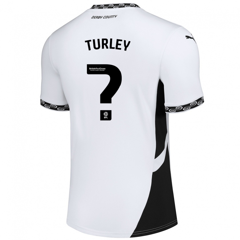 Kandiny Férfi Freddie Turley #0 Fehér Fekete Hazai Jersey 2024/25 Mez Póló Ing