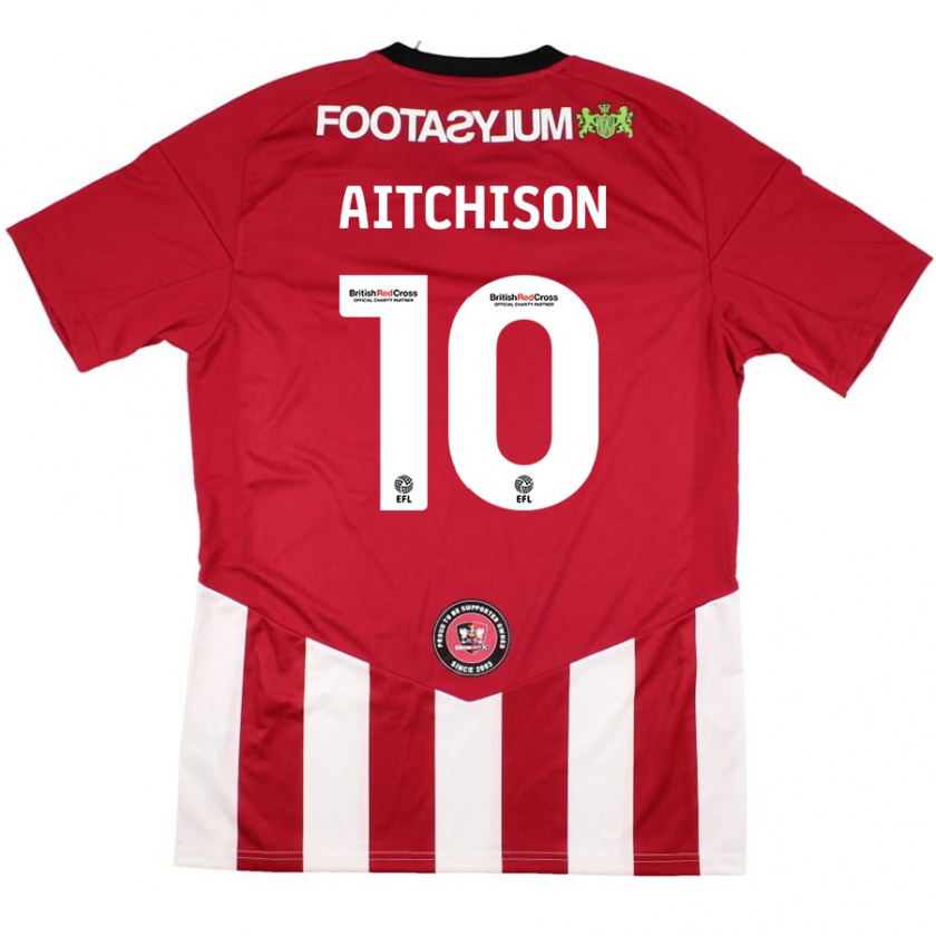 Kandiny Férfi Jack Aitchison #10 Piros Fehér Hazai Jersey 2024/25 Mez Póló Ing